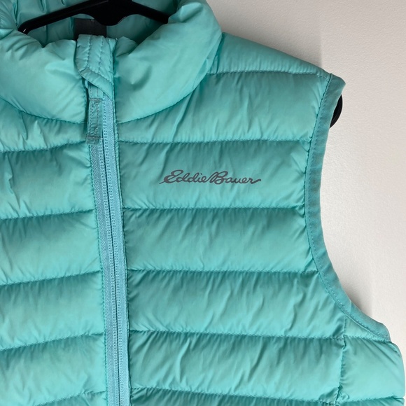GIRLS EDDIE BAUER PUFFER VEST TEAL X SMALL 5/6 - Picture 4 of 5
